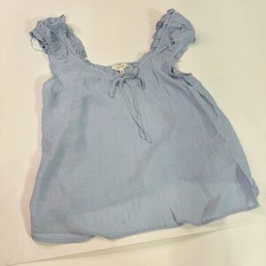 Perch by Blu Pepper Top Shirt Womens 2XL BABYDOLL CURVES Blue NWOT
